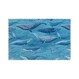 Isoliertes Tischset, 30,5 x 45,7 cm, WHJSSF Pazifik-Ozean, Walbild, dick, hitzebeständig, geeignet für Küchen- und Banketttische