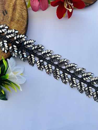 Dentelle miroir faite à la main pour customiser robe et dupatta - 3