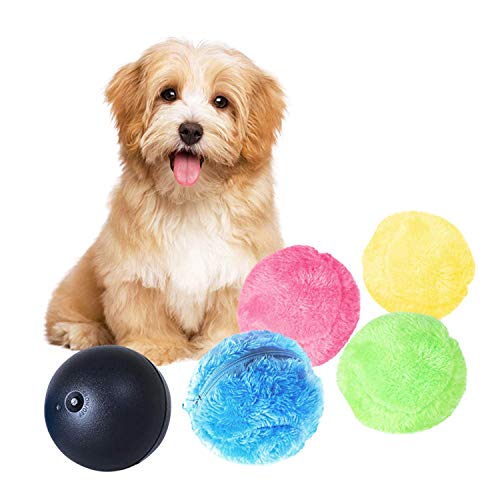 Boodtag Kreatives interaktives Spielzeug, automatisch, rollend, rund, Plüschbälle, Hausreinigung, Hundespielzeug (1 Stück)
