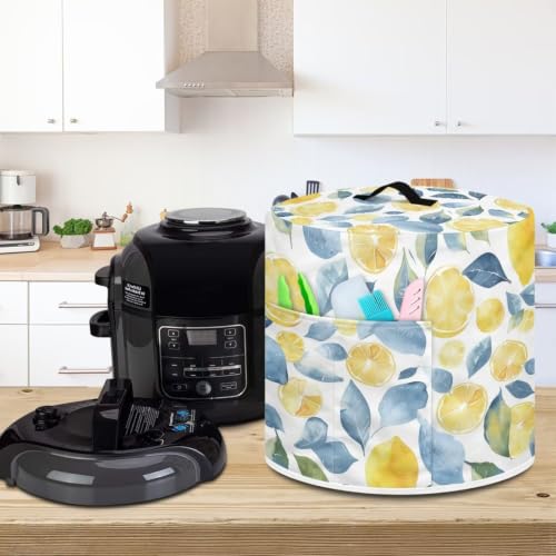 Image of Leaves Lemon Kitchen Appliance Accessory Practical Dust Cover | Easy to Remove Easy to Use Suitable for Crock Pot Air Fryer Birthday Gifts for Friends and Families Decor Kitchen 3 Quart