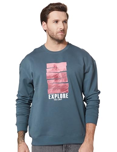 Image of Amazon Brand - Symbol Men Cotton Rich Light Weight Crew Neck Sweatshirt (Regular Fit) (Available in Plus Sizes)