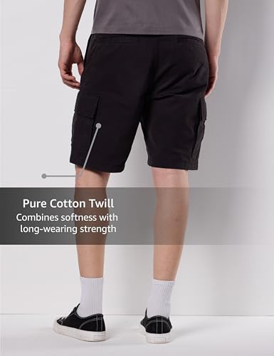Image of Symbol Premium Men's Relaxed Fit Washed Cargo Shorts - Regular Fit | Pure Cotton (Available in Plus Sizes)