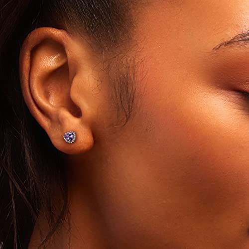 925 Sterling Silver Stud Earrings For Women, Green May Heart Birthstone Created Emerald Earrings Earrings Jewelry Mothers Valentines Day Gifts For Women Teen Girl Her Mom Girlfriend Wife Birthday #TOP2