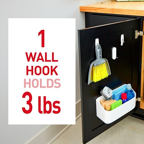 Image of Command Wire Hooks, Medium, White, 3 Hooks, 4 Strips