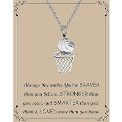Basketball Necklace Card