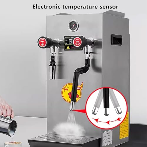 Mousseur à Lait Vapeur Professionnel avec écran LCD, Pompe intégrée pour Une Mousse Parfaite, idéal pour Les Baristas à Domicile et Les cafés, Facile à Utiliser, Chauffe Rapide, Qu,A
