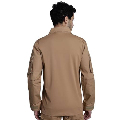 Image of MOUNTMILLER Mens Full Sleeve Ripstop Tactical Polo T-Shirt | UV Protective| Ideal for Hiking & Trekking, Outdoor
