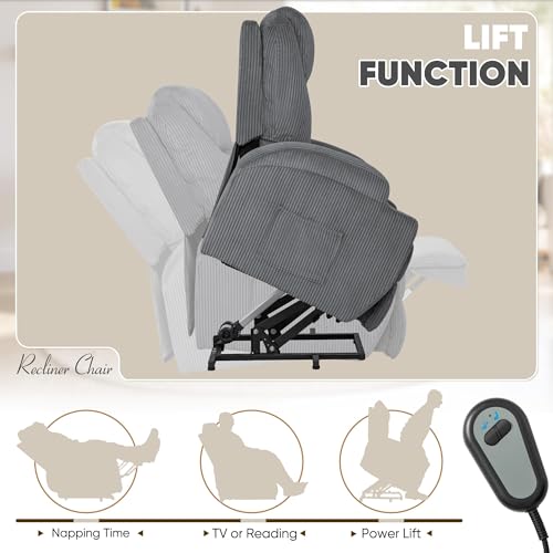 Sillón reclinable con reposapiés ajustable gris miniatura 5