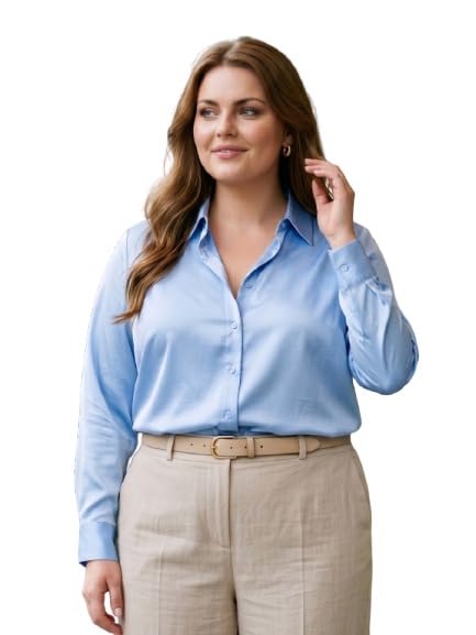 Image of Style Quotient Women Olive Satin Regular Formal Shirt