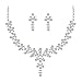 Produktbild Elegante Strass Anhänger Halskette Ohrringe Set Hochzeit Braut-Frauen-Schmucksachen, Farbe: Ca622-a (Color : Ca621-a)