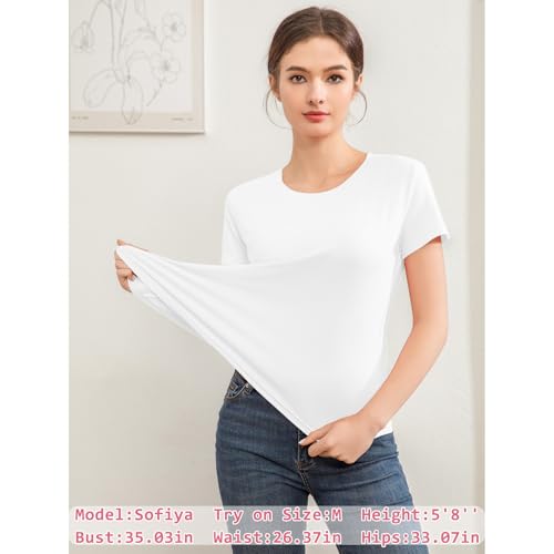 Short Sleeve T Shirts for Women Basic Tees Cropped Tshirts Casual Summer Tops Crewneck Plain Petite Tops3