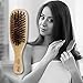 Annie - Mini Wave Brush Bulk - (24) Count - (100%) Boar Reinforced Bristles - Polished Wooden Handle - Best for Thick Hair