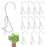 UtySty 12 Pack Terracotta Pots Hangers Clay Pot Hanging Hook Clip on Small Clay Plant Pots Holder Hook for Terracotta & Clay Pot Wall Fence Deck Terra Cotta Flowerpot Outdoor Plant Orchid