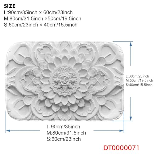 Mousse mémoire confort pour ce tapis de bain haut de gamme au motif 3D