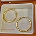18K Gold Hoop Earrings, Waterproof No-Fade Letter Design, Fashion Jewelry for Women