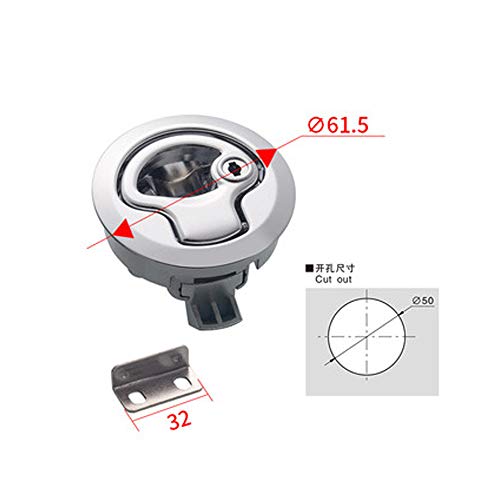 379-2Pcs Flush Pull Hatch Latch Lock Pa-6 Insert With Keys For Boat Marine Hardware #TOP5