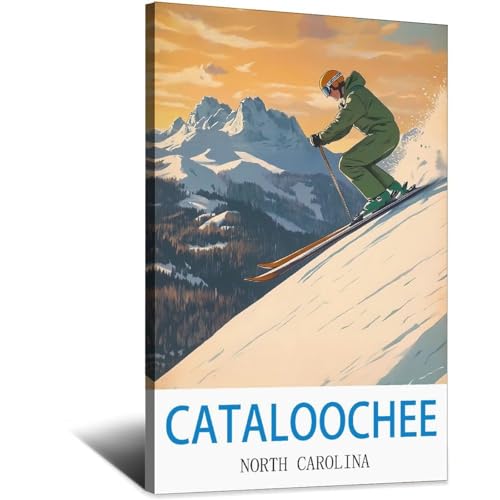 Affiche Cataloochee Caroline du Nord poster voyage vintage rétro de 20 x 30 cm