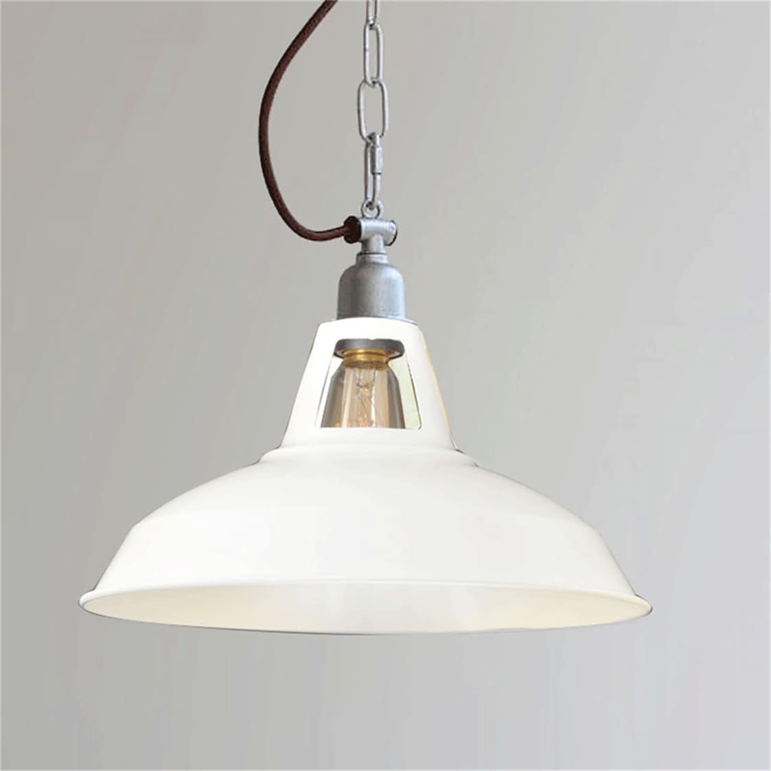 YGZPALH Wrought Iron Chandelier Oil Rubbed Yellow Metal Industrial Pendant Light