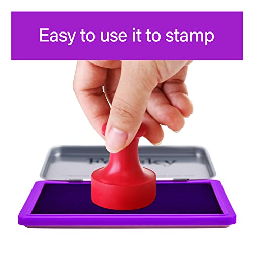 Feosky Almofadas de tinta para carimbos de borracha tamanho grande 11 x 8 cm (roxo)