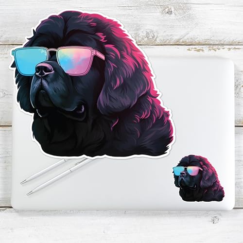 Image of Yoonek Graphics Newfoundland Dog Vinyl Decal Sticker for Car, Laptop, Tumbler, More. #009811-6