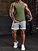 Runcati Men's Workout Tank Tops Sleeveless Ribbed Knit T Shirt Muscle Gym Fitness Tee Army Green