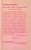 Teen-ager's Saint - Saint Maria Goretti, B0007GUJPI Book Cover