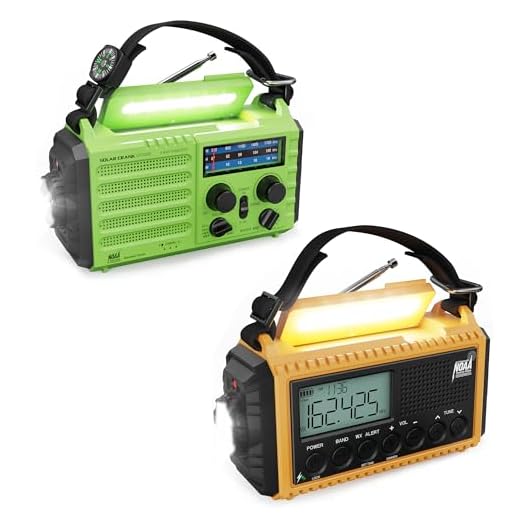ROCAM CR1009 Hand Crank Emergency Radio and 1009 Pro Weather Radio with Big LCD Display