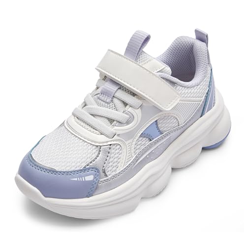 Balabala Kids Sneakers Girls Sneakers Boys Sneakers White Tennis Shoes Walking Shoes Lightweight Running Athletic Shoes
