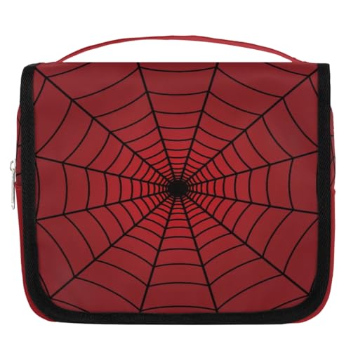 ADTASU Spider Web Boys Toiletry Travel Bag, Kids Hanging Toiletry Bag, Waterproof Kids Travel Toiletry Bag, Hanging Wash Bag Travel Cosmetic Bag for Boys for Kids Toddler Travel Essential