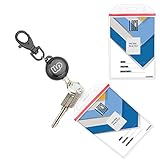 Retractable Badge Holder, Wisdompro Heavy Duty [1 Retractable Reel + 2 ID Card Badge Holders] with Lobster Clasp Swivel Belt Clips and Key Ring for Keychains - Vertical