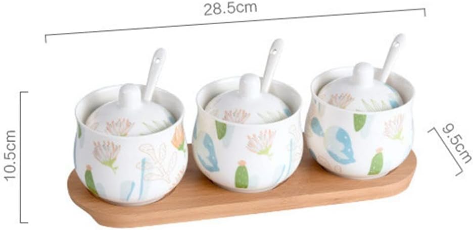 Kitchen Spice Tool Ceramic Spice Jar Seasoning Box Seasoning Bottle Jar Seasoning Bottle