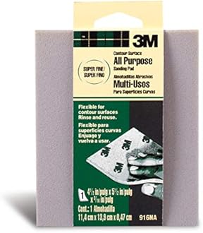 3M Contour Surface Sanding Sponge, 4.5-in by 5.5-in by 0.2-in