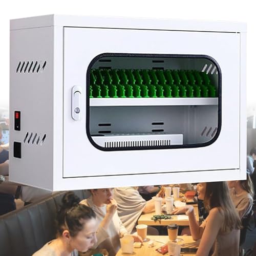 MQDLJSE Station de Recharge pour téléphones Portables avec roulettes, Meuble de Rangement et 20 emplacements, idéale pour Les salles de Classe, Les Clubs de...