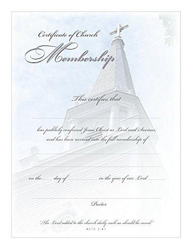 Church Membership Certificate