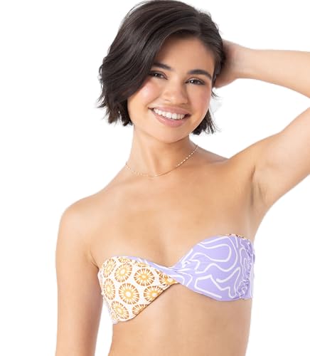 Haut de bikini bandeau sans bretelles multicolore Roxy taille M - 5