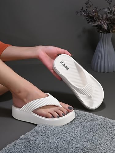 Image of DOCTOR HEALTH SUPER SOFT Women Soft EVA Flip Flops | Lightweight Cushioned Slippers | Anti-Slip Casual Sandals for Indoor Outdoor Everyday Wear