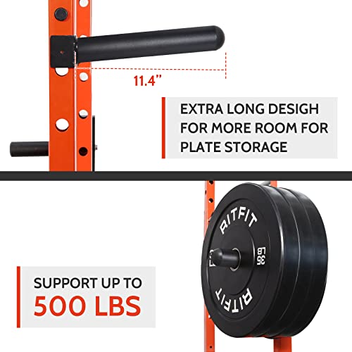 Ritfit Weight Plate Holder 2X2 Power Rack Attachments - For 2 Inch Olympic Weight Plates Storage, Squat Rack Accessories Set Of 2 Storage Rack #TOP2