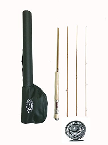 KUFA Sports 9ft Graphite Fly Fishing Rod (4-Section,Line Weight #7/8), Aluminum Fly Reel & Carry Case Combo KFL9478+FR78+FL96