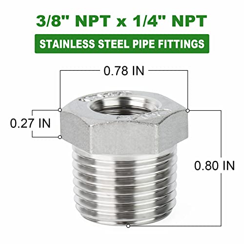 Snapklik.com : TAISHER 10PCS 304 Stainless Steel Reducer Hex Bushing