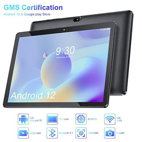 Eaglesoar Tablet 10 Zoll, Tablet Android 12, 2MP 5MP Double Camera, Double Speaker, Quad Core, 2GB RAM 32GB ROM (Erweiterbar auf 128GB),1280x800 HD IPS Touchscreen, WiFi, Bluetooth, 6000mAh Battery – Bild 5