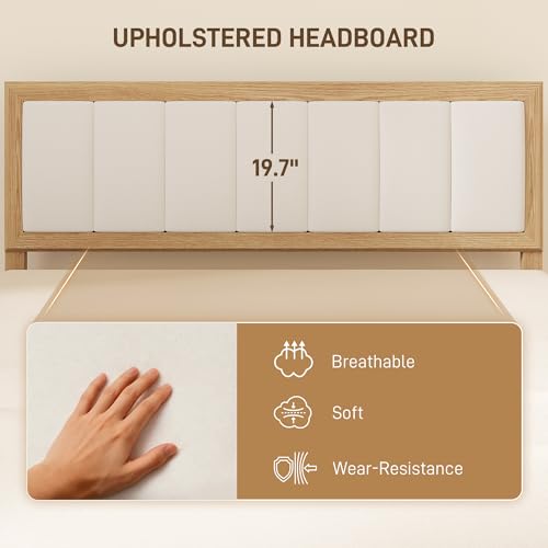 HOMCOM Queen Size Upholstered Bed Frame - Easy Assembly - Image 3