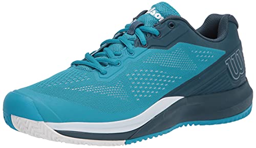 WILSON Men's Rush PRO 3.5 Tennis Shoe, Barrier Reef/Majolica Blue/White, 8.5 WILSON Men's Rush PRO 3.5 Tennis Shoe, Barrier Reef/Majolica Blue/White, 8.5