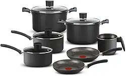 Conjunto de Panelas Rochedo Antiad. 7 Peças Facilita Cinza