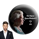 Rubeyul Elizabeth Queen's Remembrance Pin Badge | Schwarzes Gedenkabzeichen Geschenk-Souvenirs 1926-2022 Gedenkabzeichen Ihrer Majestät Königin - Memorial Service Souvenir Erinnerungsstücke Geschenk