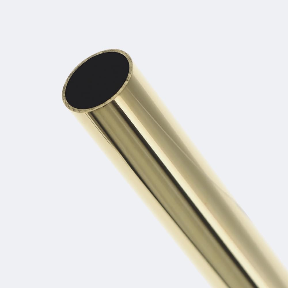 BOULET Kit barre à rideaux 2m00 Laiton Poli Verni 20mm Plafond Contemporain