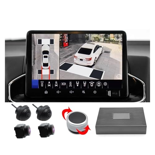 1080P All Around View 360 Degree Bird 3D Camera Car Surround Panoramic System Circular Review DVR Recorder Monitoring