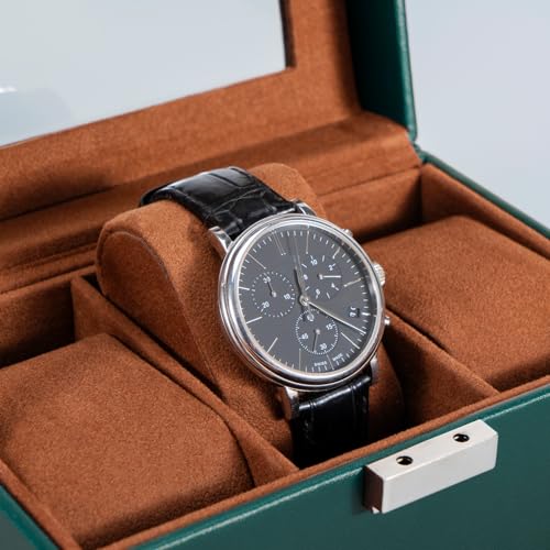 Image of ProCase 3 Slot Watch Display Case for Men, PU Leather Organizer Box, Father's Day Gift Holder - MidnightGreen