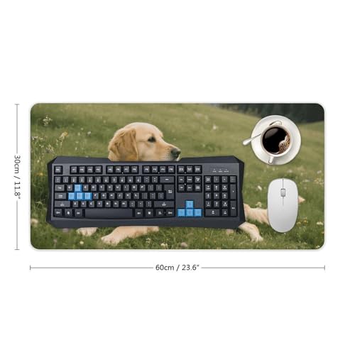 Desk Pad Protector 24x12 Inch Extended White Rubber Mat miniatura 2