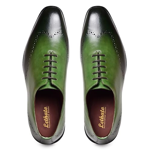 Image of Lethato Handcrafted Wholecut Oxford Men's Genuine Leather Lace Up Dress Shoes