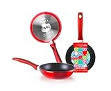 Sarten mini 14 cm de cerámica antiadherente, apta para cocinas de gas y eléctricas, ligera y fácil de limpiar. diseñado para: uso diario, preparar pequeños platos. #